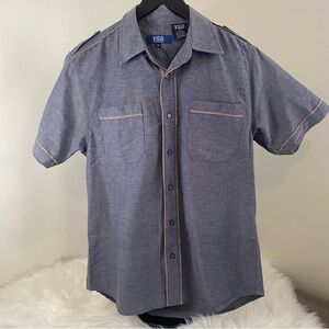 Men's Vigo Gray Casual Button Down Shirt